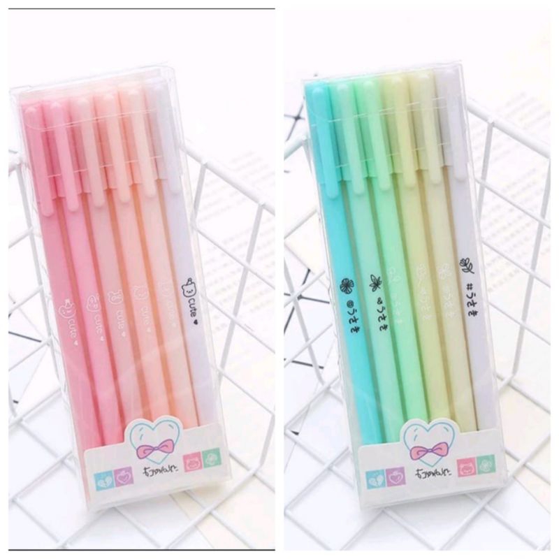 

pulpen gel isi 6 pcs