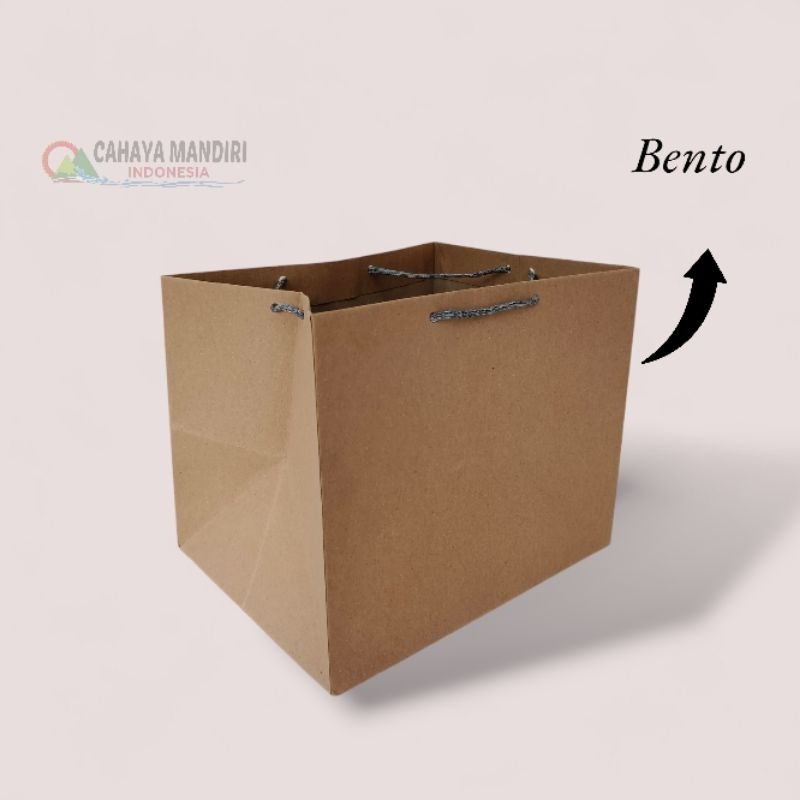 

PAPER BAG NASI BENTO (Size 25×16×20) PAPERBAG HAJATAN | TAS KERTAS