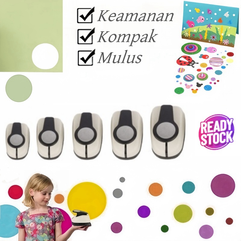 

（Ready Stock)Tersedia Pelubang motif 5cm kertas Portabel Multifungsi Untuk Kerajinan Seni Kartu berbagai bentuk