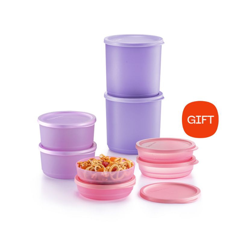 Tropical Round Tupperware With Gift