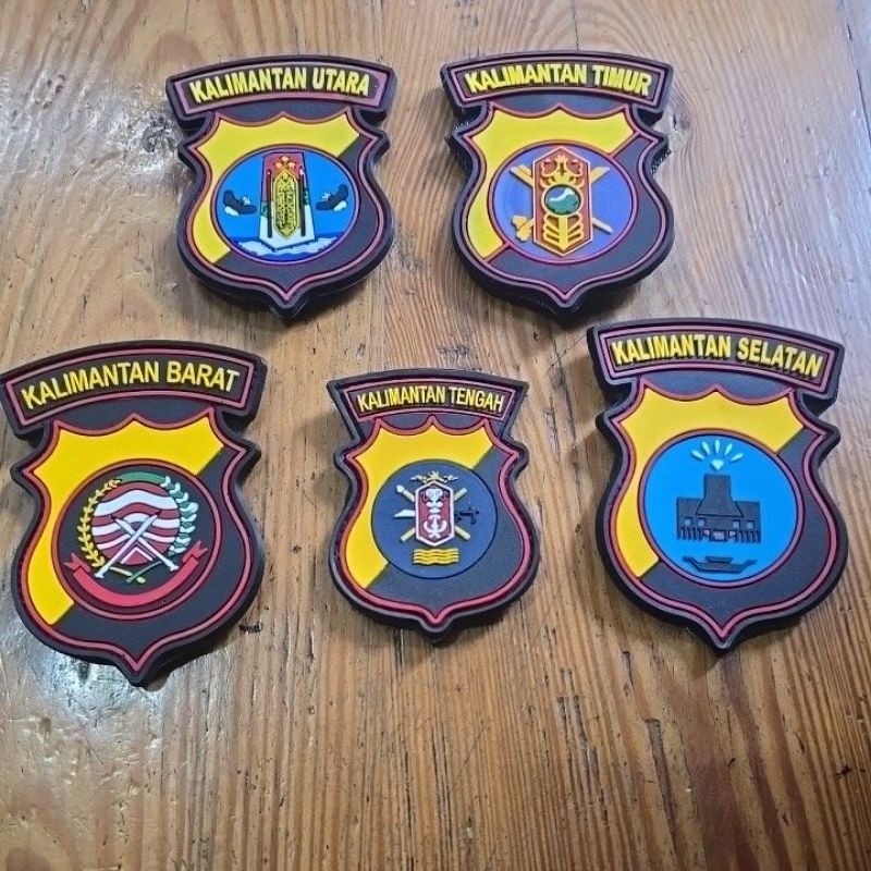 Patch Rubber/emblem karet Polda Kalimantan