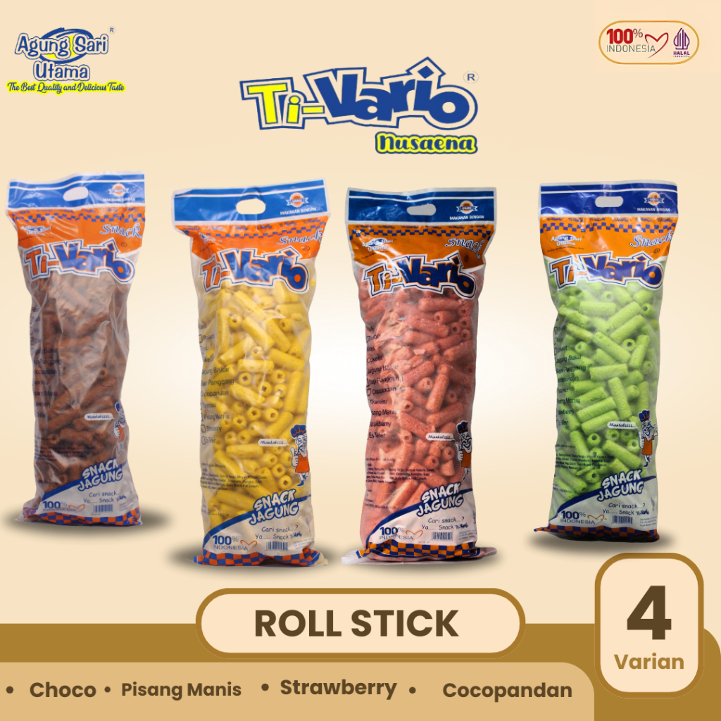 

TI-VARIO ROLL STIK 1KG - Cemilan - Renyah - Enak - Viral - Jajanan
