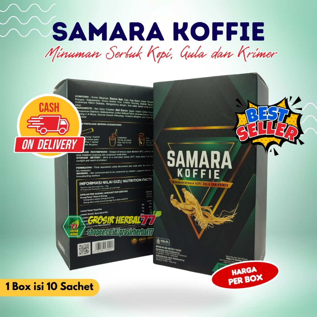 

Kopi Samara / Samara Koffie Minuman Serbuk Rasa Kopi Gula Krimer Box