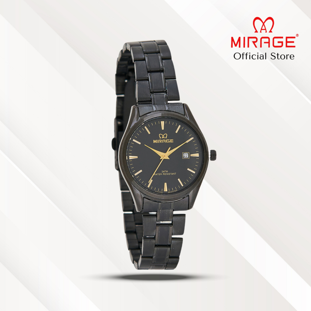 Mirage Jam Tangan Wanita Analog 8708 L Full Black Original Stainless