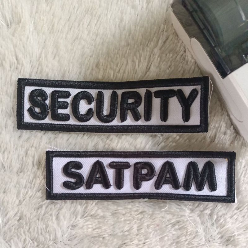 3D Bordir Logo security/Dada satpam Timbul