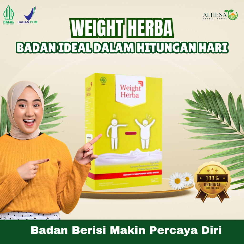 

Weight Herba Susu Penambah Berat Badan & Nafsu Makan Kualitas Tinggi Original 1 Box - Isi 200 Gram
