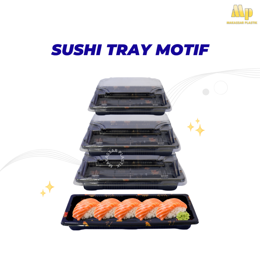 SUSHI TRAY MOTIF / MIKA BOX SUSHI / SUSHI BENTO @10 PCS