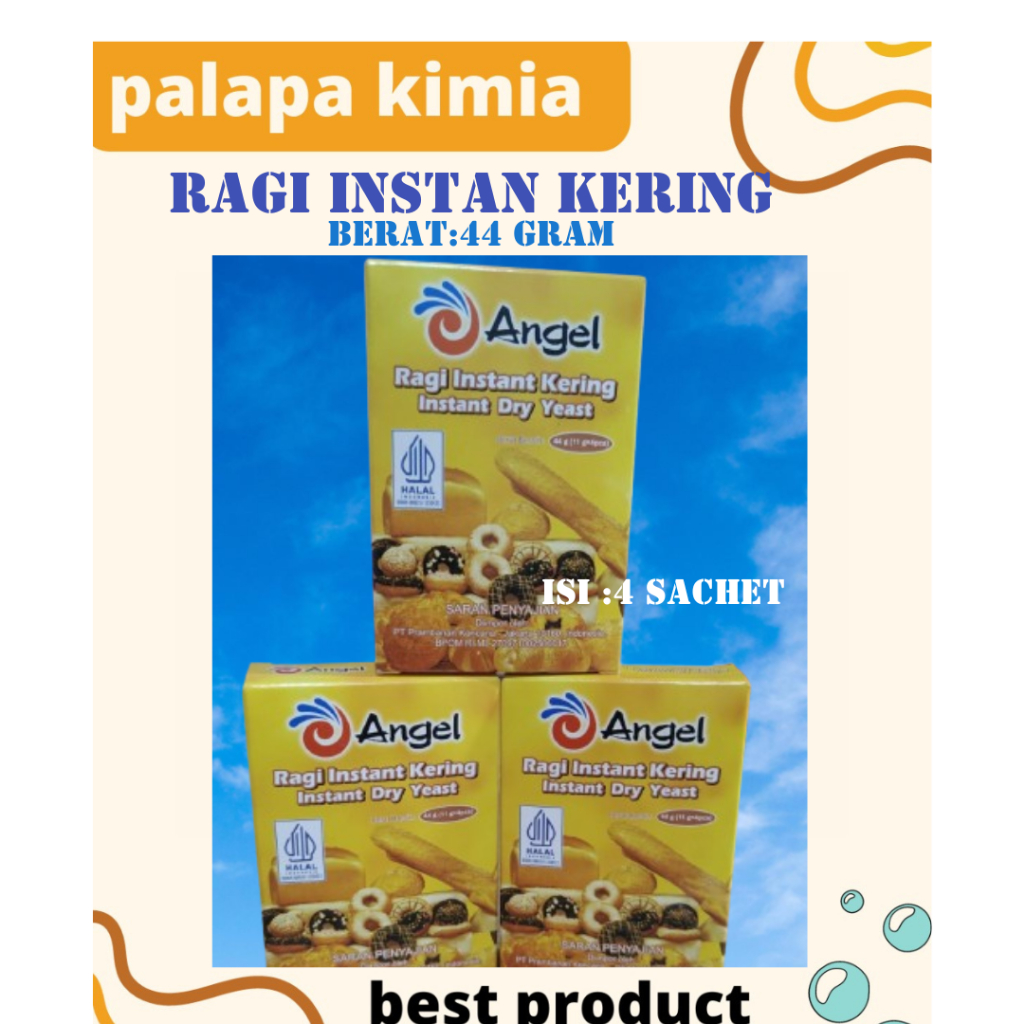 

RAGI INSTAN KERING ANGEL 1 KOTAK(44 GR) DAN 1 SACHET(11 GR)