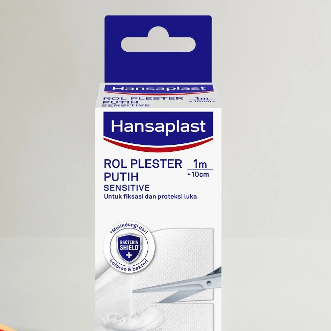 hansaplast roll plester putih sensitive 1mx10cm