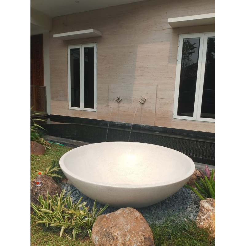 pot teraso pot mangkuk teratai glossy d150cm