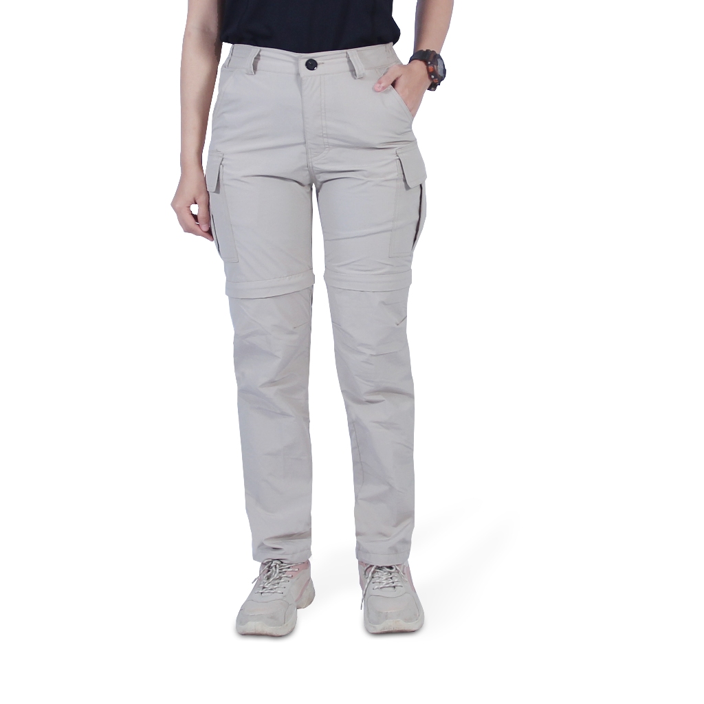 Celana Gunung Pria Celana Sambung Pria Wanita Cargo Sambung 2 in 1 Celana Outdoor Quickdry Outfrai S