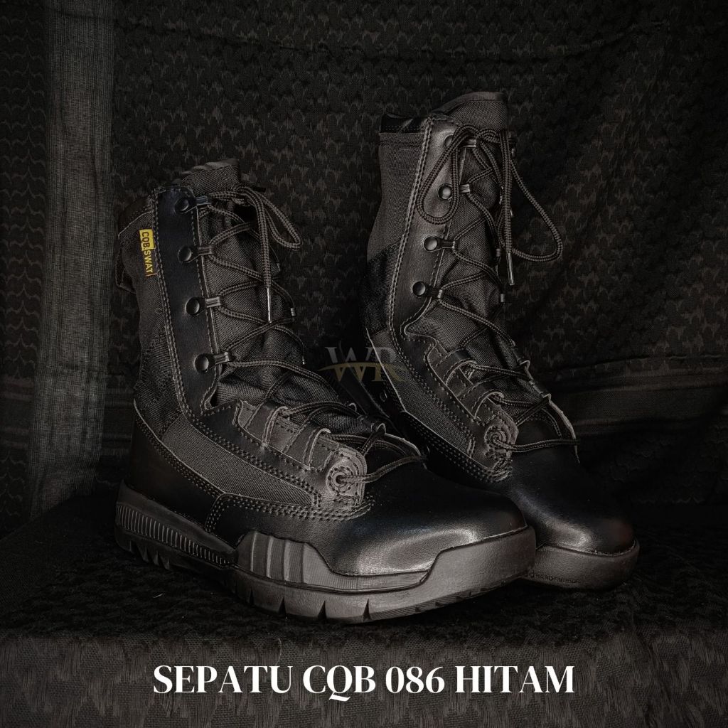 Sepatu CQB SWAT 086 Hitam Impor Quality / Sepatu CQB SWAT Black