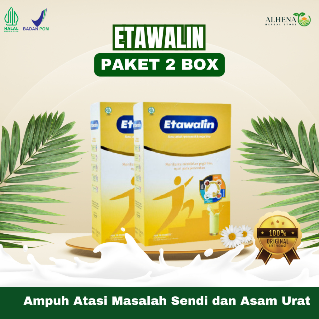 

Paket 2 BOX Etawalin - Susu Kambing Etawa Premium Membantu Mengatasi Asam Urat, Tingkatkan Kesehatan Tulang Sendi, Nyeri Sendi, Osteoporosis Rematik Cocok Untuk Lansia 100% Original Alami Tanpa Efek Samping