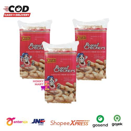 

[ HOKKY ] Interbis Biscuit Peanut Crackers 268gr Biskuit Krim Kacang Snack Cemilan Enak Cemilan Murah Halal