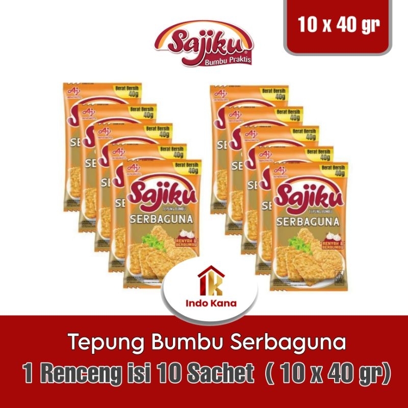 

SAJIKU 40 gr RENCENG isi 10 pcs Tepung Bumbu Serbaguna
