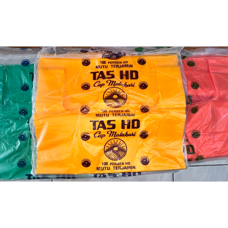 Kantong Kresek Tas HD Jumbo Cap Matahari Warna Warni