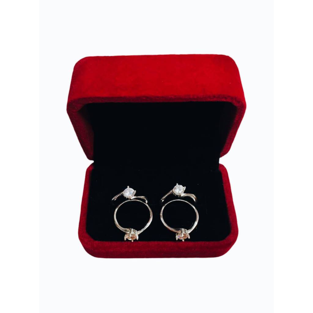 Cincin Solitare Mata Satu Perak Asli Silver 925 - Cincin Perak Wanita Anti Karat