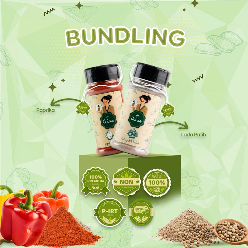 

IKIAE - Paprika Bubuk & Lada Putih Bubuk Bumbu Masak Dapur Rempah