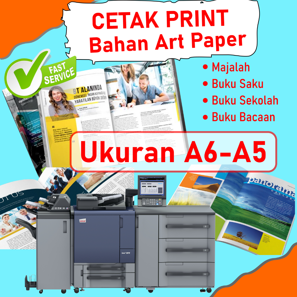

PRINT, CETAK : Majalah, Buku Saku, Bloknote, Company Profile (ART PAPER Super Glosy 120 - 150gsm)