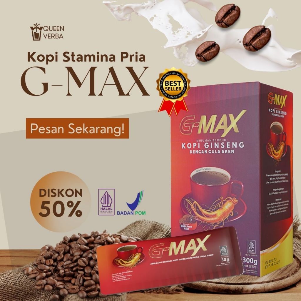 

G MAX KOPI Bpom Lemah Syahwat - Membantu Menambah Stamina Pria Tahan Lama BPOM HALAL 100%