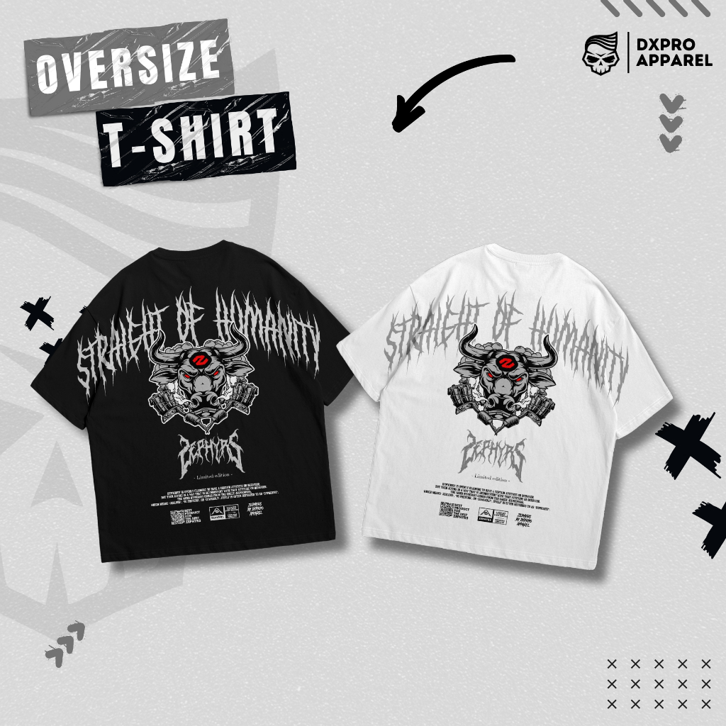 Kaos T-Shirt Oversize  Straight OF Humanity MINOTAUR ZEPHYRS