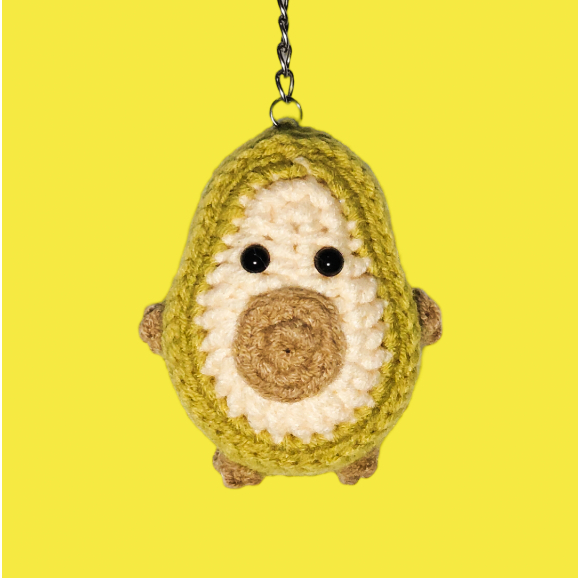 Boneka Rajut Amigurumi Avocado | Gantungan Kunci Avocado | Bag Charm Avocado