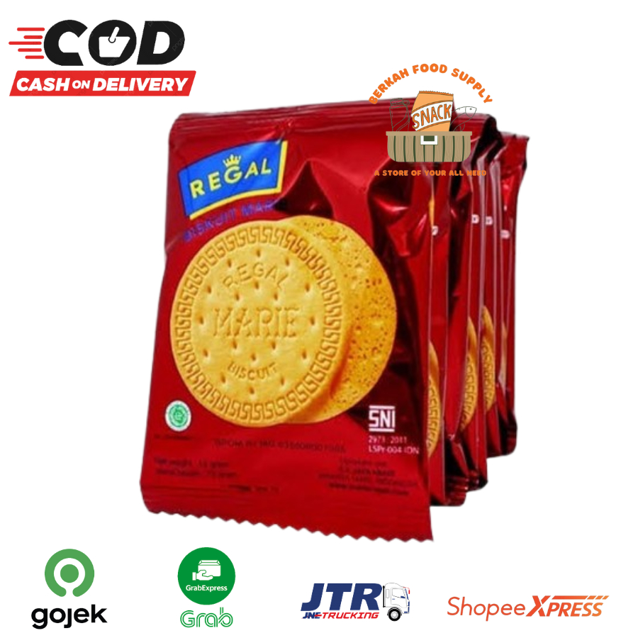 

[ BERKAH ] Biscuit Marie Regal Renceng isi 10 x 12gr Biskuit Marie Regal Rasa Susu Snack Cemilan Halal