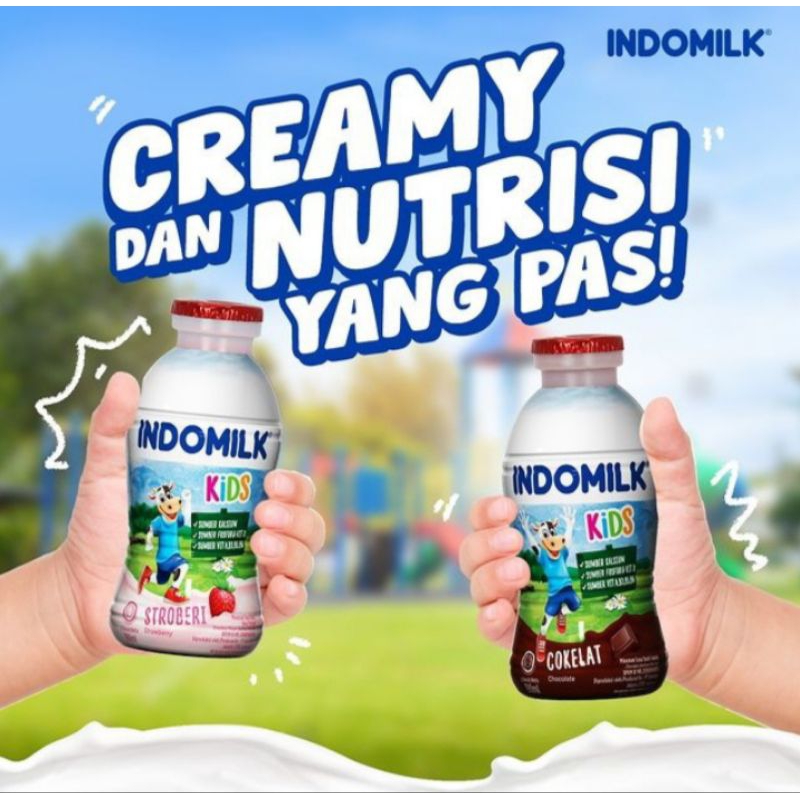 

Indomilk susu uht 190 ml botol 1 karton isi 24