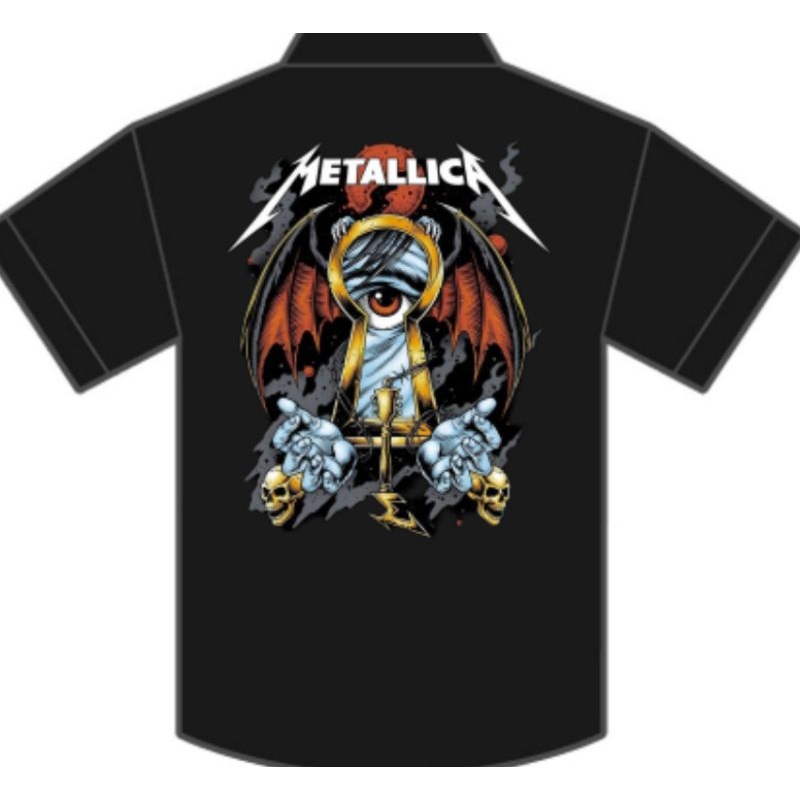 METALLICA VINTAGE KEMEJA WORKSHIRT BAND