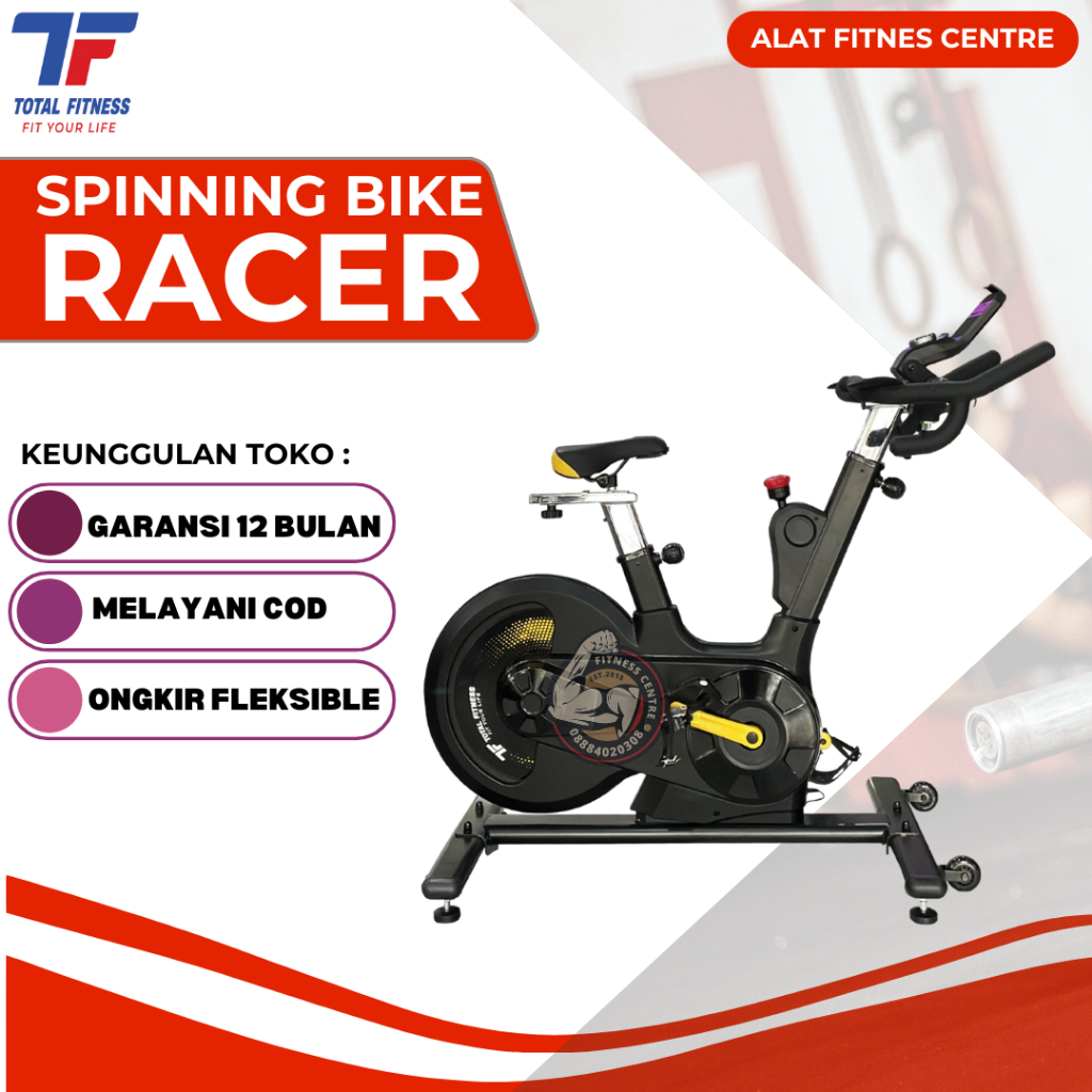 Sepeda Statis Spinning Bike Racer Total Fitness