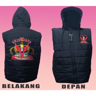 Rompi Tebal Ormas Grib Jaya Logo Mahkota ,Kupluk,Waterproof, Rompi Motor BRILLANT