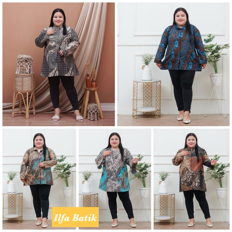 ATASAN / BLUS batik WANITA JUMBO LD 120 - LD 140