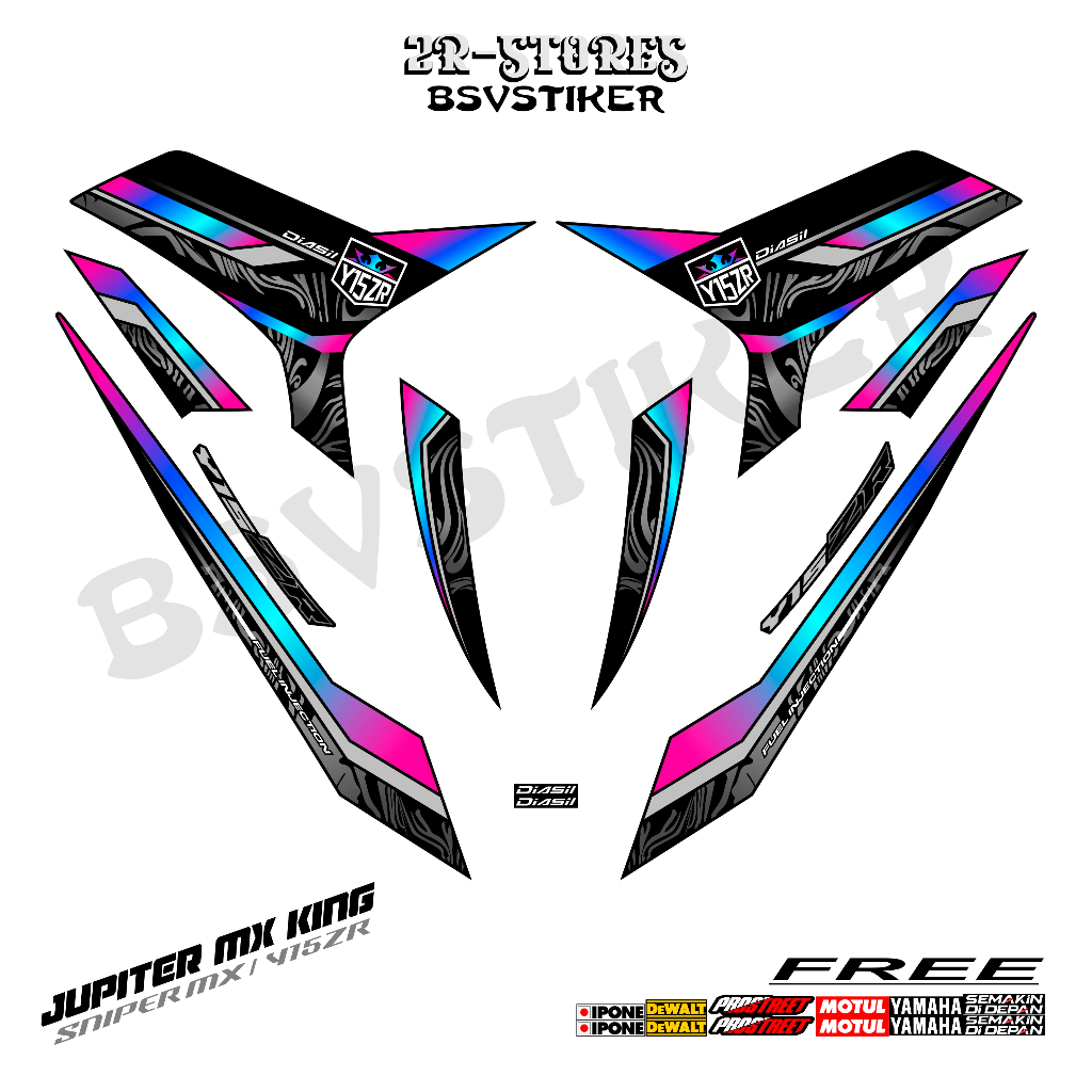 striping mx king 150 / stiker y15zr grafis (sku57) sniper / exciter / 150 #y15zr #mxking