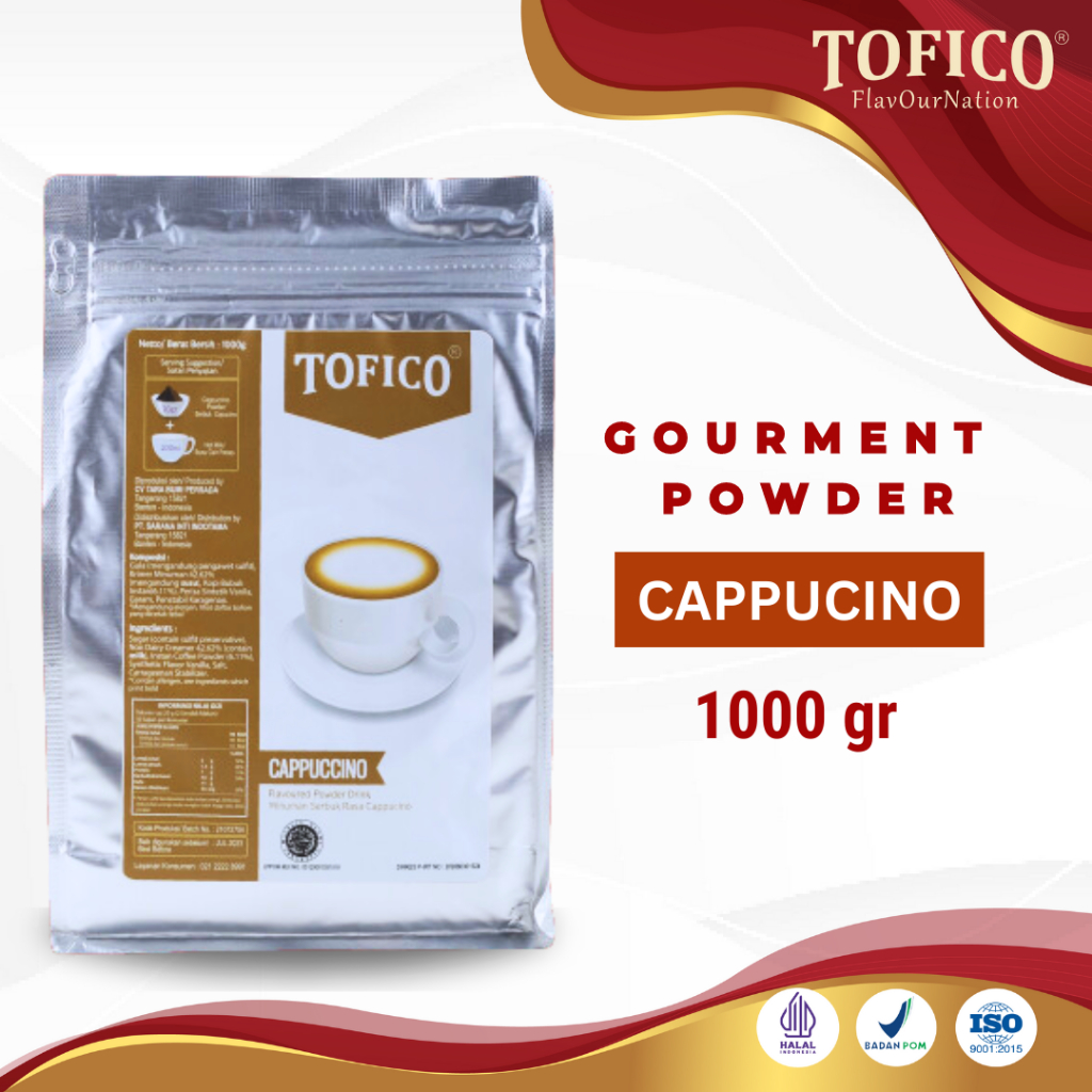 

Powder Cappucino Tofico / Bubuk Rasa Cappucino Premium 1KG / Tofico Syrup Official