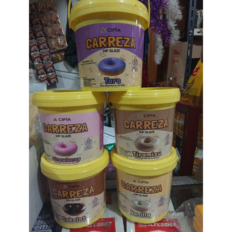 

CARREZA DIP GLAZE 1KG - COKLAT TOPING DONAT CARREZA 1KG