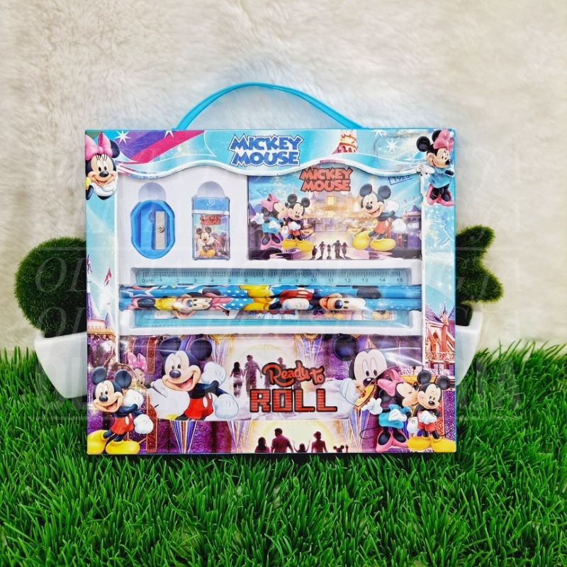 

Stationary Set Box Mickey Mouse 6in1 Pensil Case Set Mickey Mouse Biru 6in1
