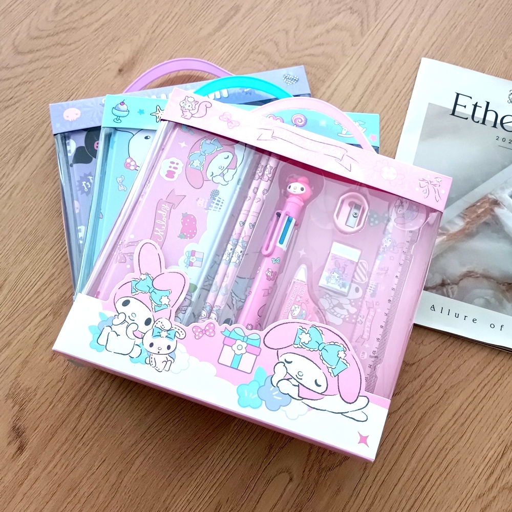 

TAO Alat Tulis Stationery Set Cinnamoroll Kuromi Melody Gift Set 8in1 7produk