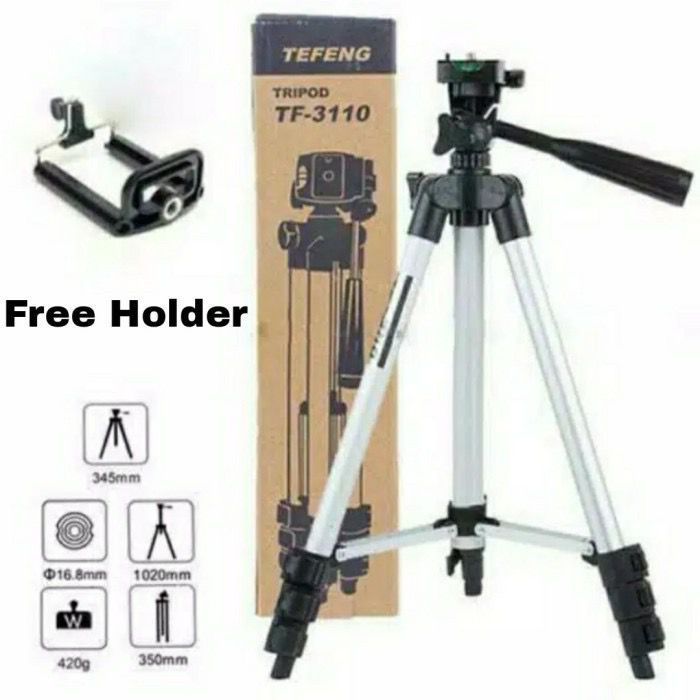 TERBARU TRIPOD 1 METER PLUS HOLDER U / TRIPOD 1METER / TRIPOD 1M