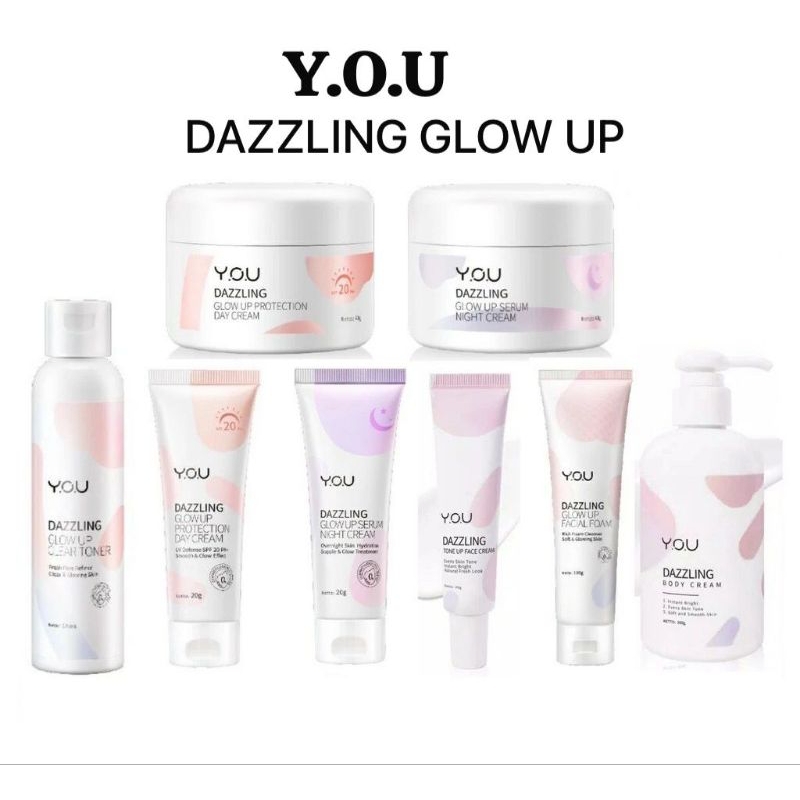 YOU Dazzling Glow Up Series | Facial Foam | Clear Toner | Day Cream & Night Cream | Tone up Face Cre