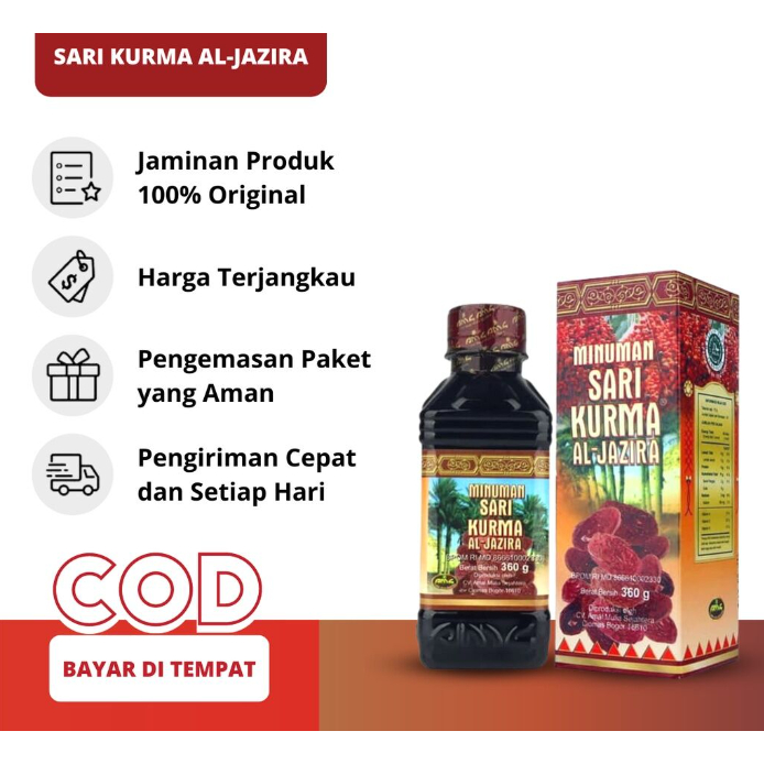 SARI KURMA AL-JAZIRA 360 GRAM SARI KURMA ALJAZIRA AL JAZIRA MINUMAN KURMA AL-JAZIRA