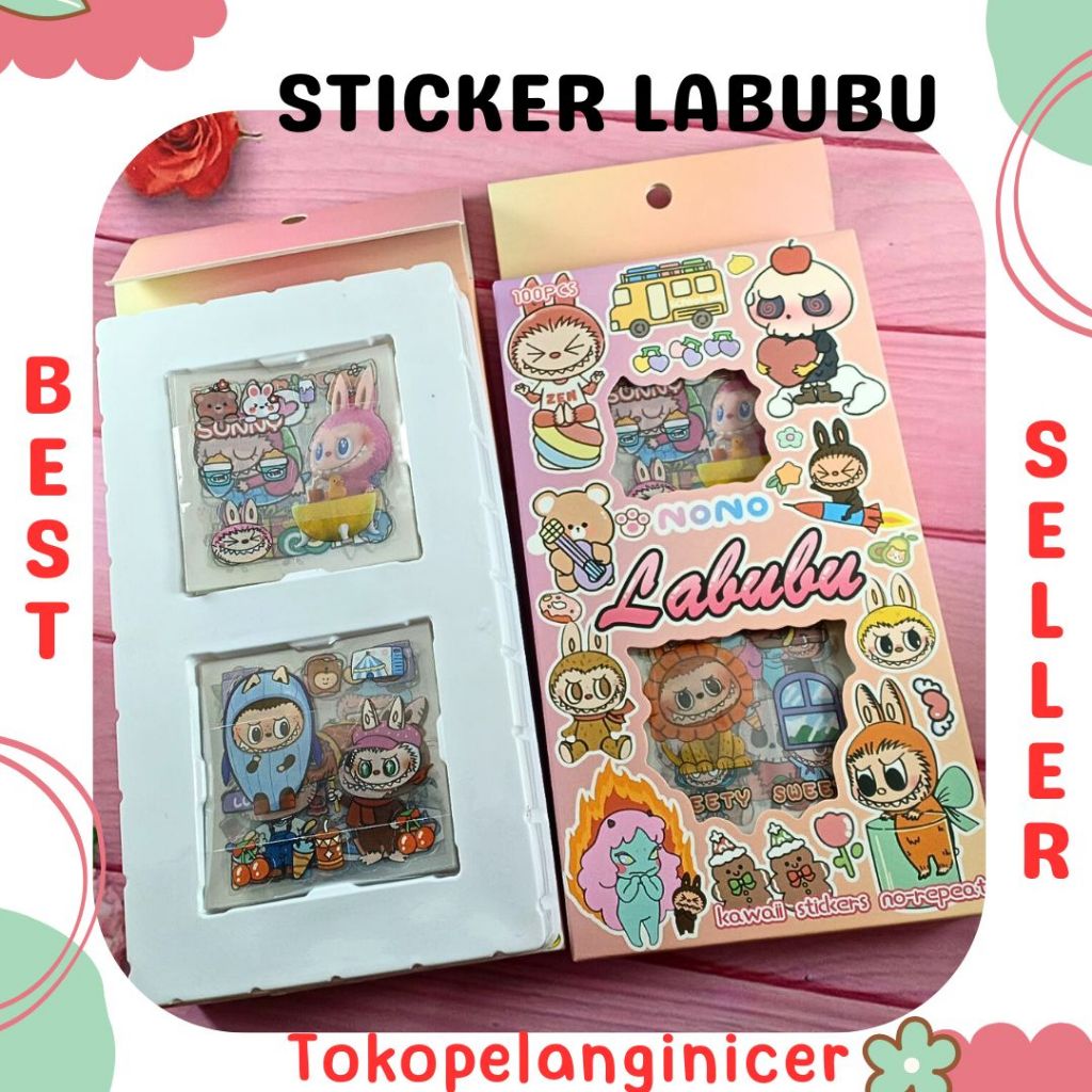 

TPN- Stiker LAbubu Lucu ISI 100 Sticker Labubu Sticker Premium stiker nono labubu isi 100