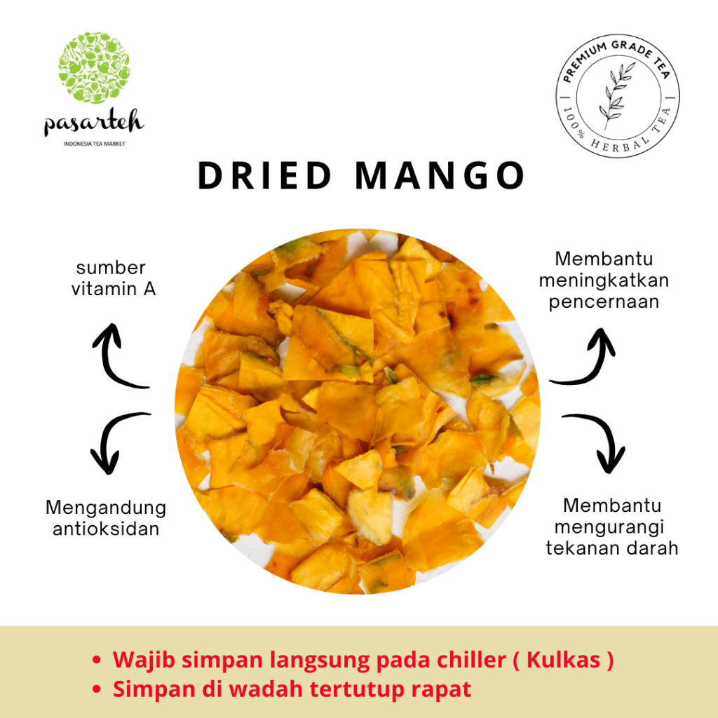 

[ pasarteh ] Premium Dried Mango - Mangga Kering I Tisane I Buah Kering