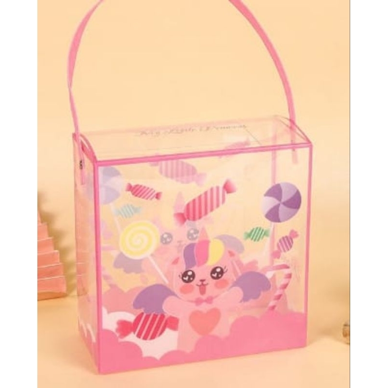 

HAPPY BOX BENING CINNAMOROLL TAS KOTAK MIKA TRANSPARAN SOUVENIR GIFT BIRTHDAY BINGKISAN SNACK