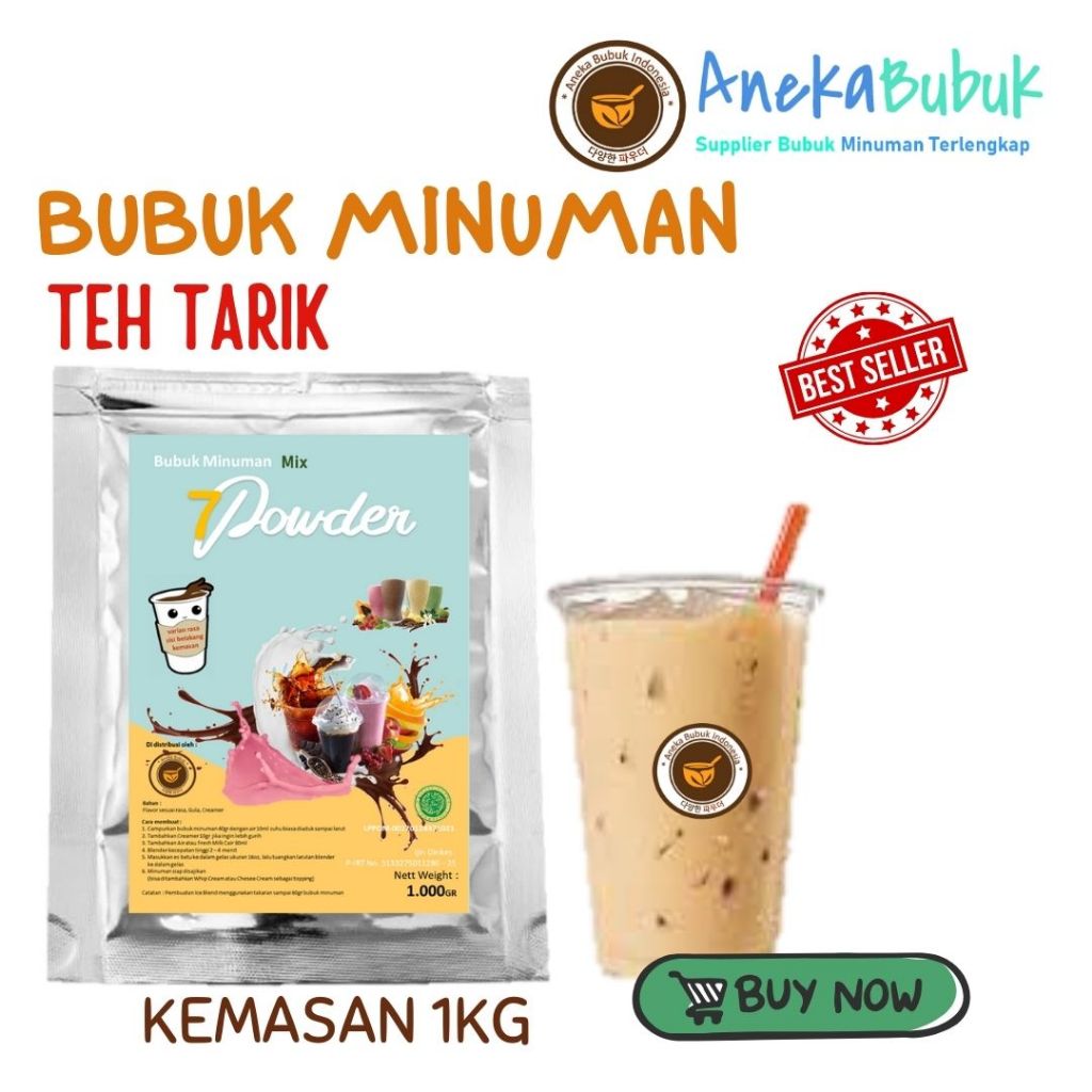 

TEH TARIK 1KG - BUBUK MINUMAN RASA TEH TARIK - TEH TARIK POWDER DRINK 1KG