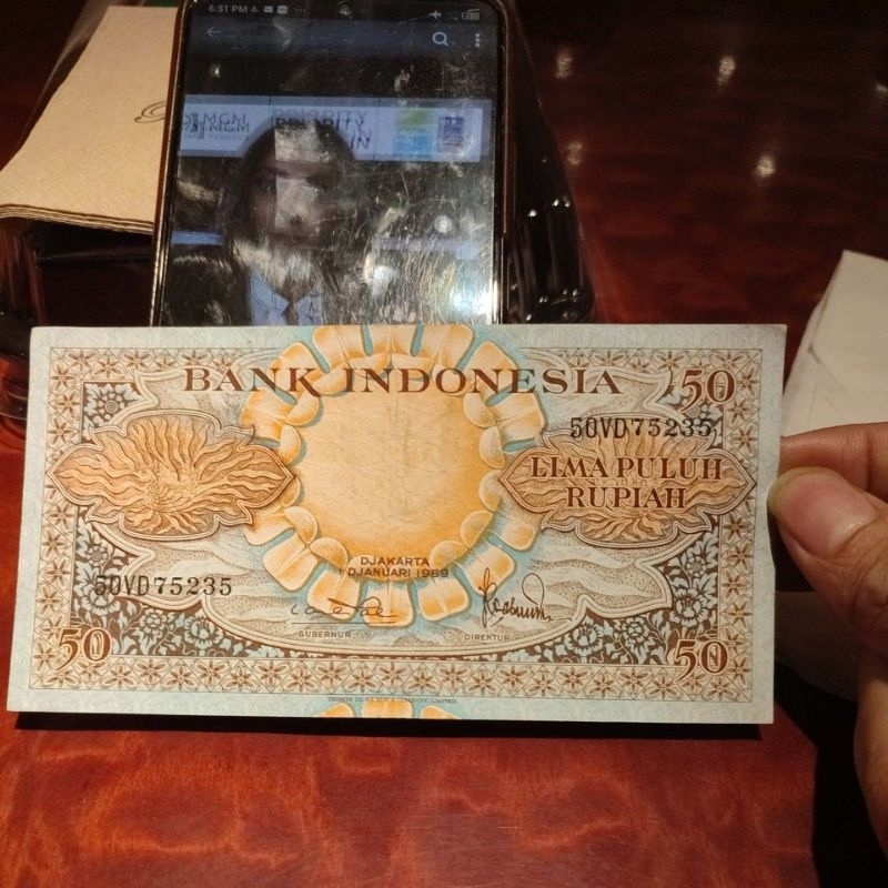 Bank Notes 50 RUPIAH DENOMINATION Emision 1959