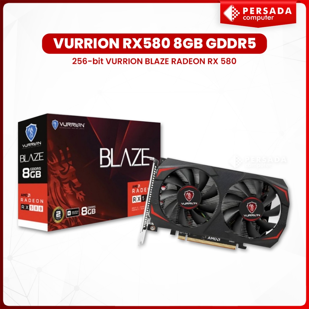 VGA VURRION RX580 8GB GDDR5 256-bit VURRION BLAZE RADEON RX 580