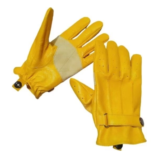 sarung tangan motor kulit domba kuning