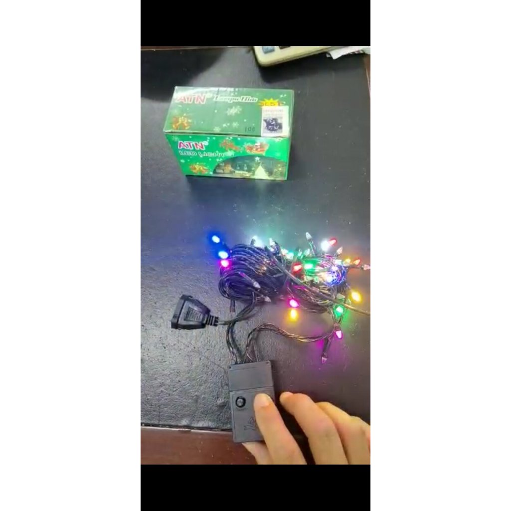 Lampu Hias Lampu Natal Warna Warni Musik / Tanpa Musik 70 Led 8 Meter