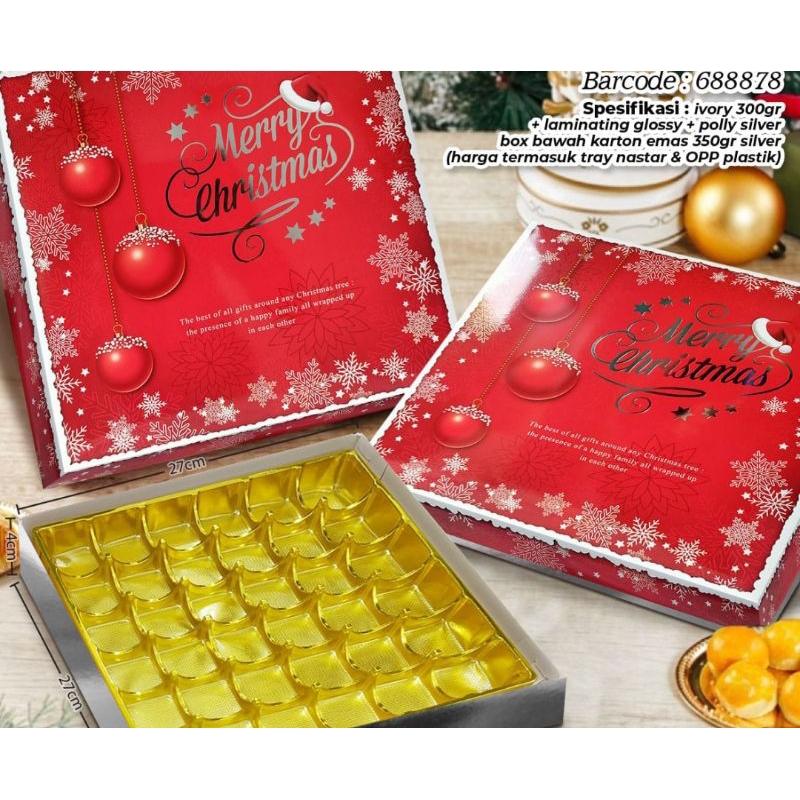 

Xmas Natal Christmas Dus Box Sekat 36 Holes Per 2 Set