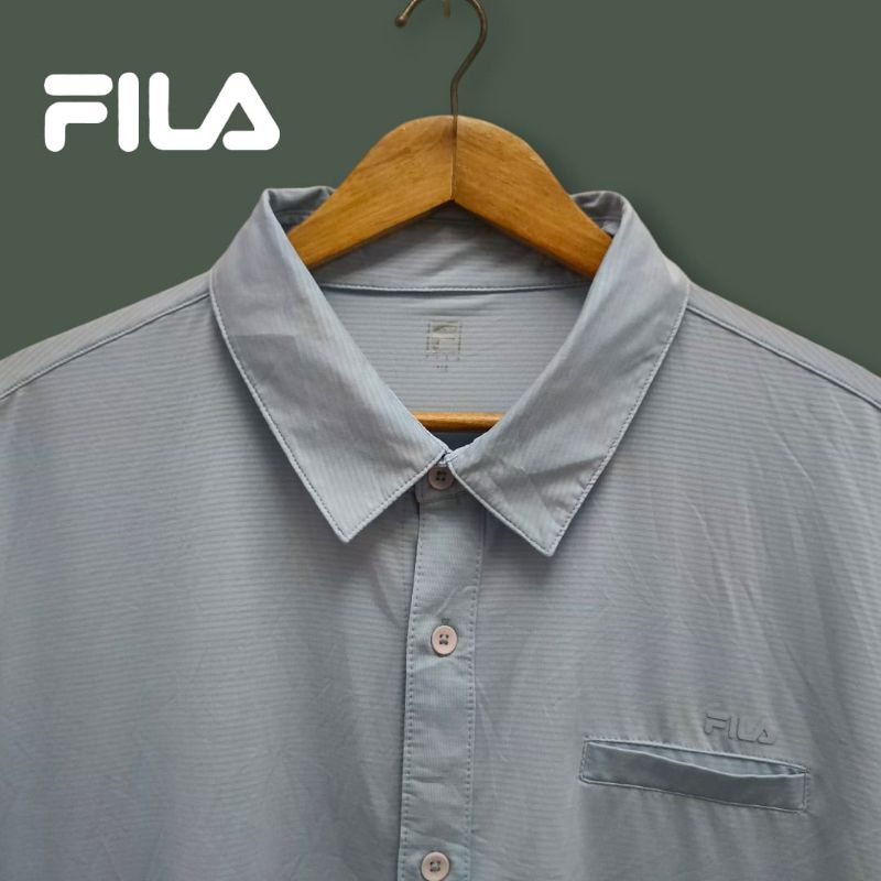 FILA GOLF  Kemeja dry fit  atasan pria  berkerah, kemeja pria olahraga golf